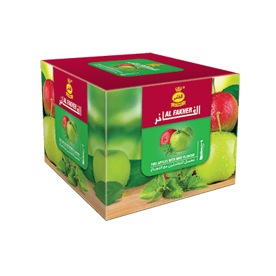 Al Fakher Shisha Tobacco Two Apples with Mint