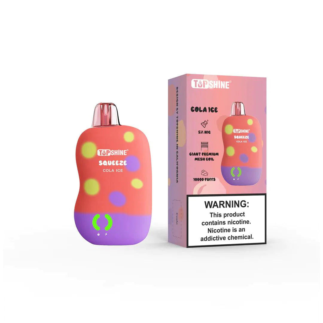 Top Shine - Squeeze 10000 puffs - Stress-Relieving Squeeze Body, 10,000 Puffs, LED Indicators