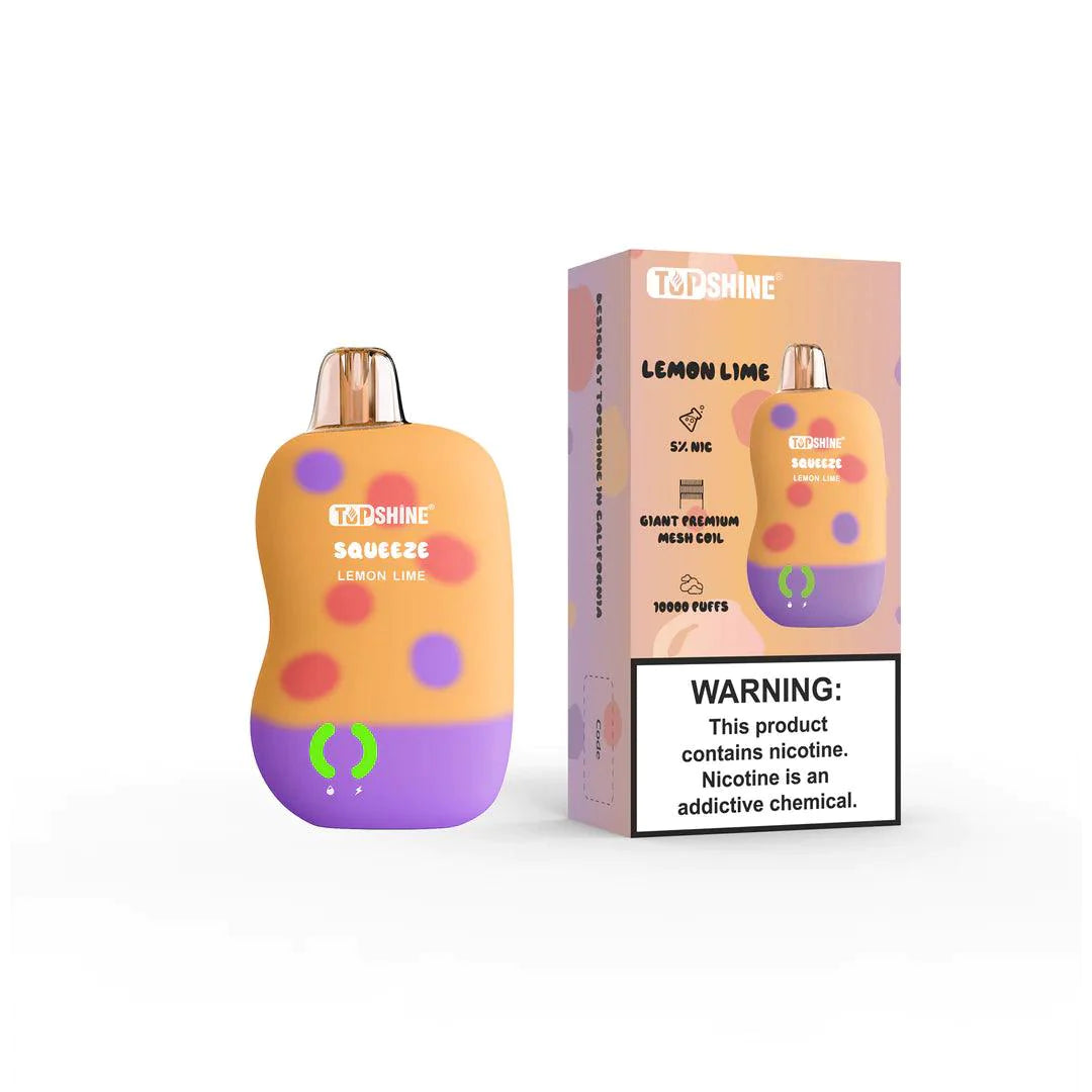 Top Shine - Squeeze 10000 puffs - Stress-Relieving Squeeze Body, 10,000 Puffs, LED Indicators