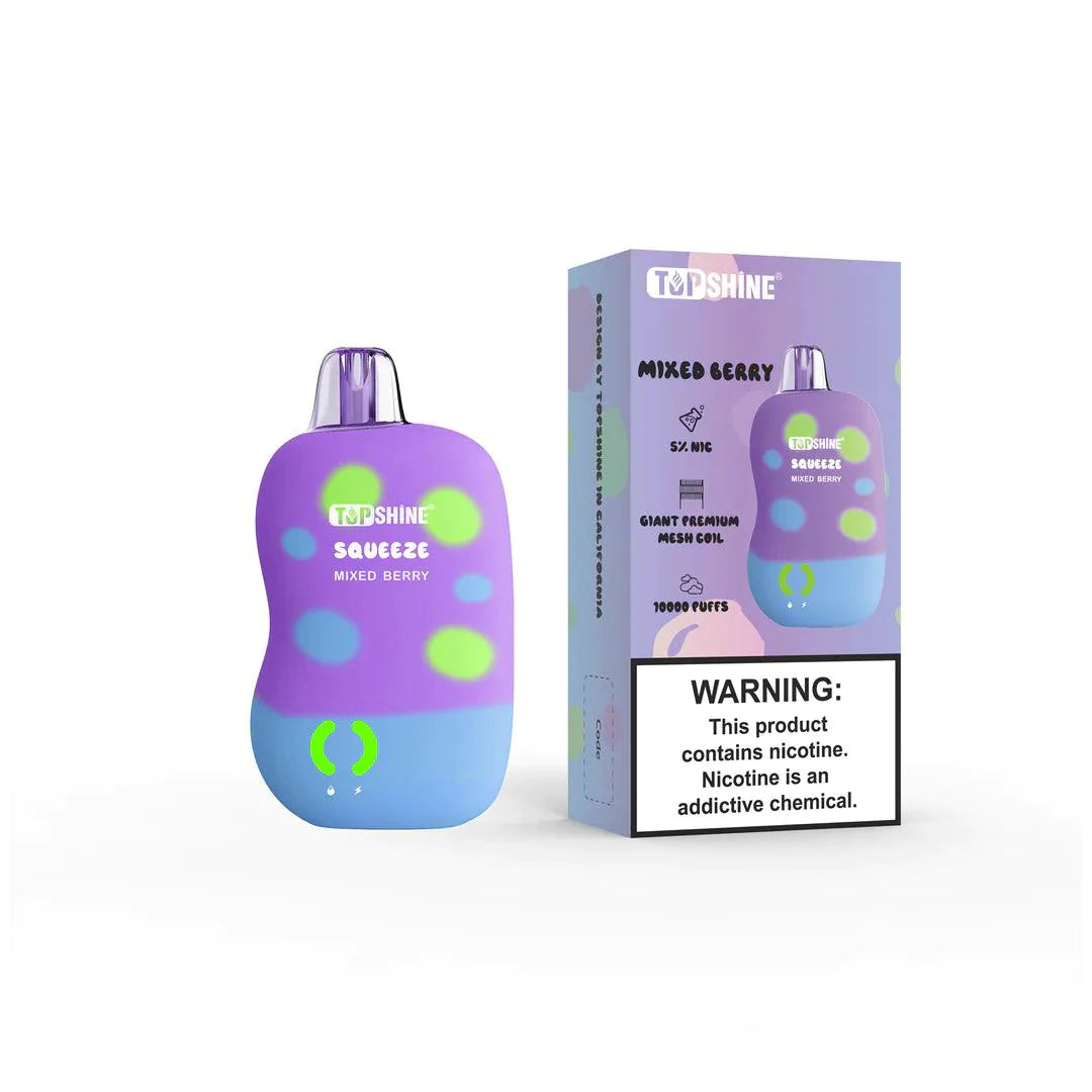 Top Shine - Squeeze 10000 puffs - Stress-Relieving Squeeze Body, 10,000 Puffs, LED Indicators