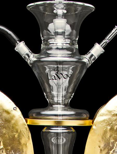 Lavoo ArchAngel Hookah with Handblown Glass and Rustic Wing Stand