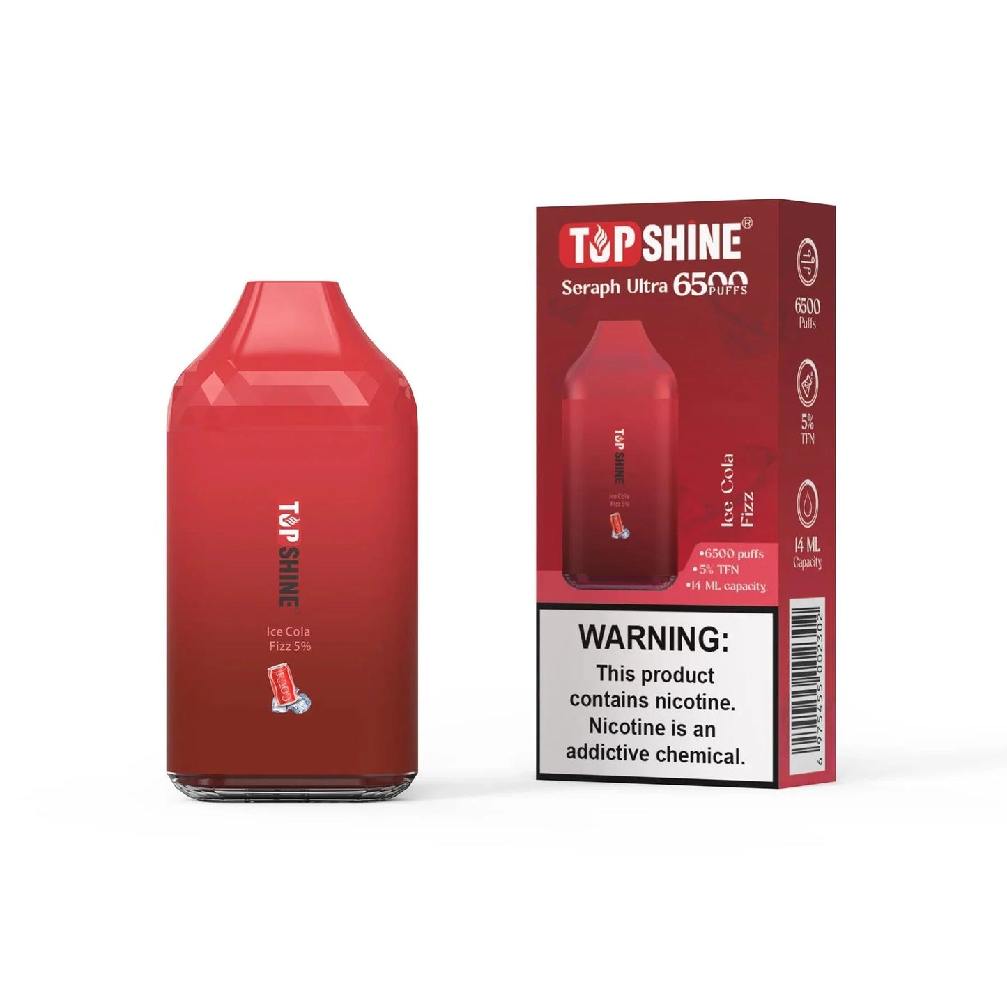 Top Shine Seraph Ultra 6500 Disposable Vape - 6500 Puffs, 14mL Capacity