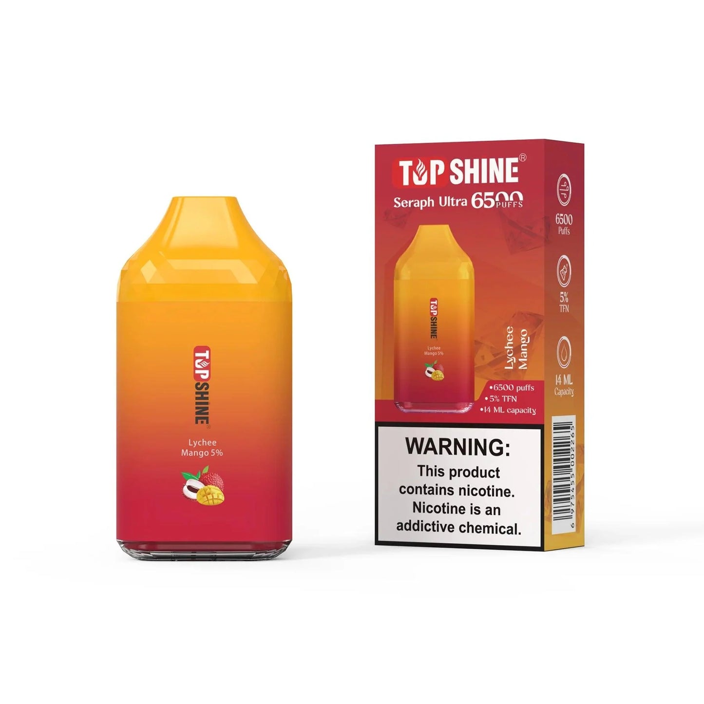 Top Shine Seraph Ultra 6500 Disposable Vape - 6500 Puffs, 14mL Capacity