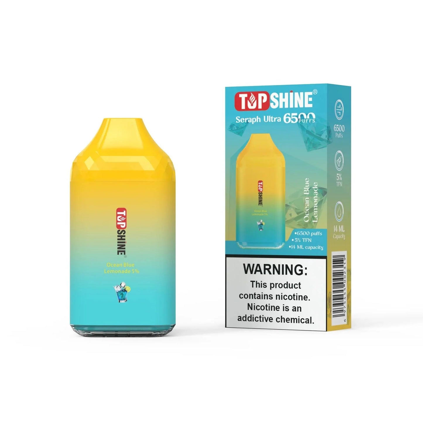 Top Shine Seraph Ultra 6500 Disposable Vape - 6500 Puffs, 14mL Capacity