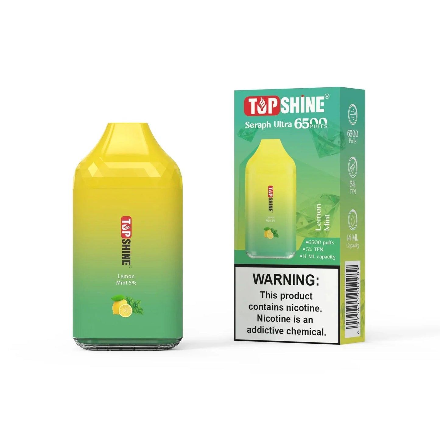 Top Shine Seraph Ultra 6500 Disposable Vape - 6500 Puffs, 14mL Capacity