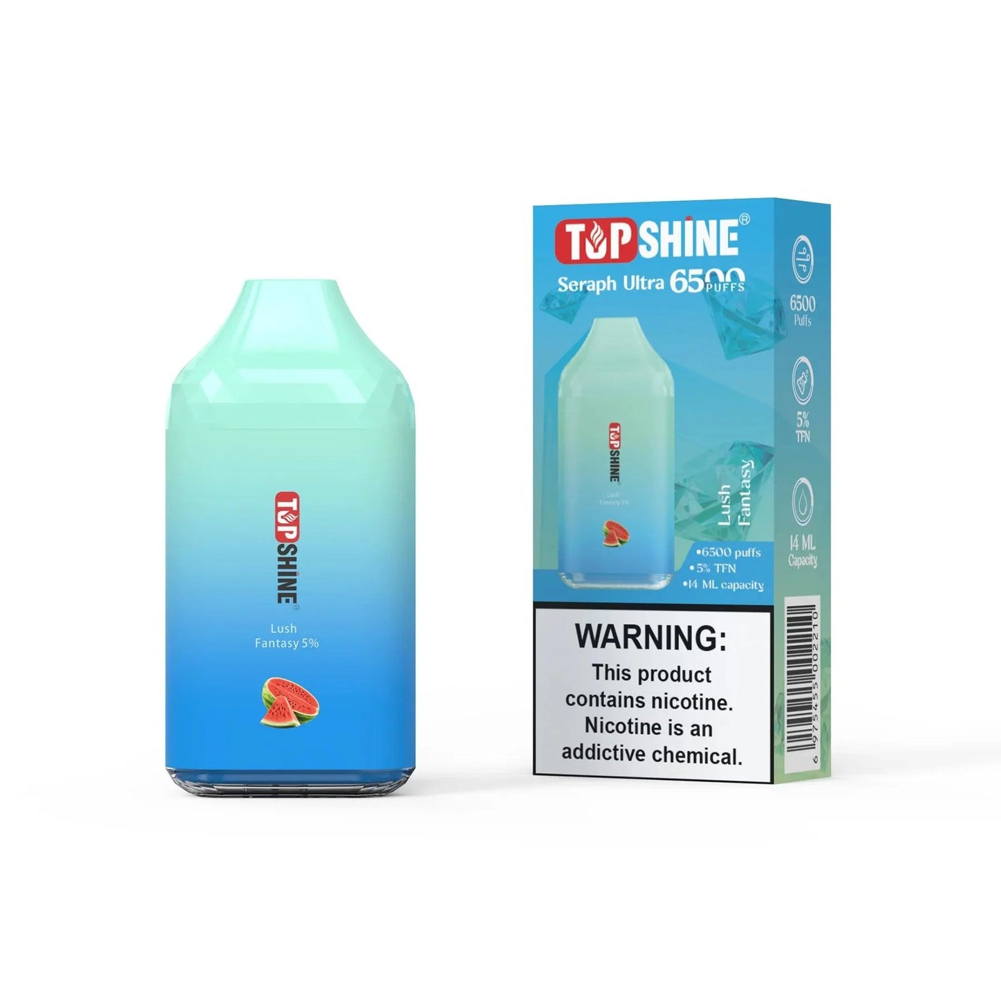 Top Shine Seraph Ultra 6500 Disposable Vape - 6500 Puffs, 14mL Capacity