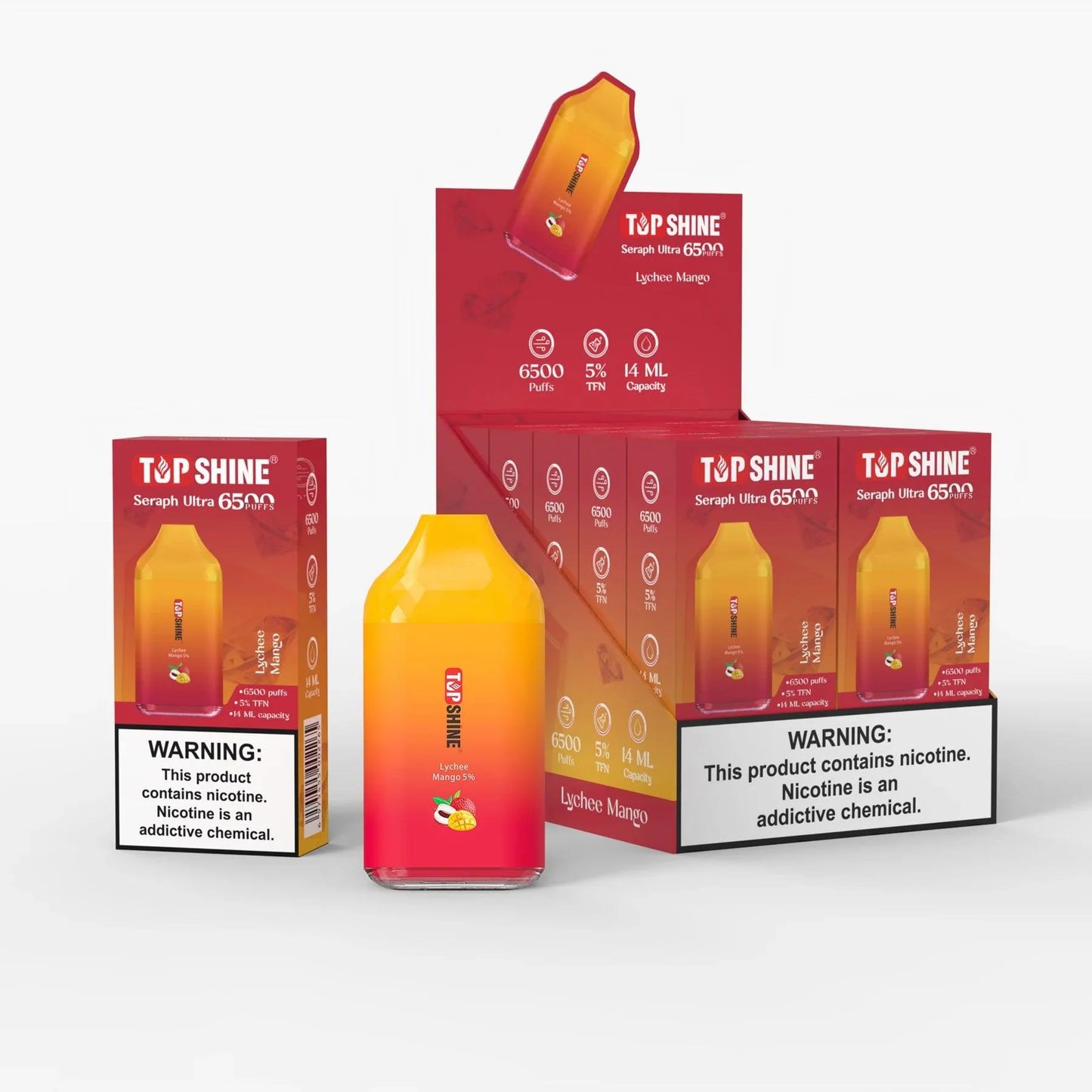 Top Shine Seraph Ultra 6500 Disposable Vape - 6500 Puffs, 14mL Capacity