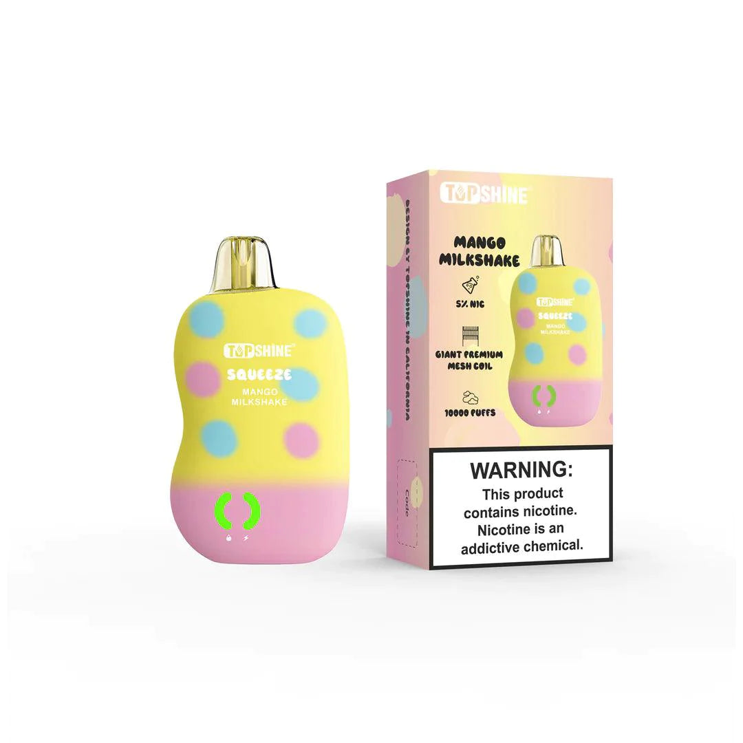 Top Shine - Squeeze 10000 puffs - Stress-Relieving Squeeze Body, 10,000 Puffs, LED Indicators